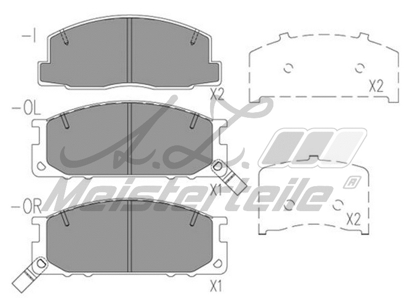 Kit de plaquettes de frein, frein à disque A.Z. Meisterteile AZMT-44-022-2265