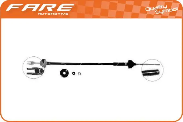 Tirette à câble, commande d'embrayage FARE-CO 24753
