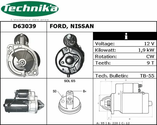 Démarreur Technika D63039
