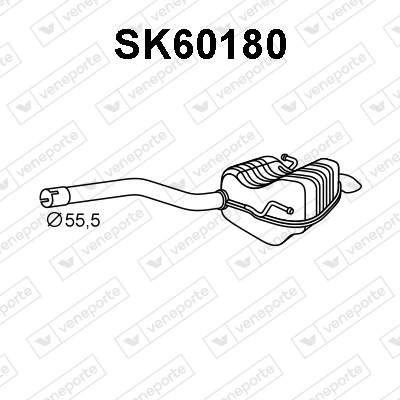 Silencieux arrière VENEPORTE SK60180