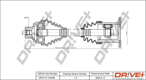 Arbre de transmission Dr!ve+ DP2110.10.0048