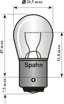 Ampoule, feu de brouillard arrière SPAHN GLÜHLAMPEN 4010