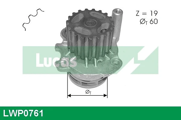 Pompe à eau, refroidissement du moteur LUCAS LWP0761
