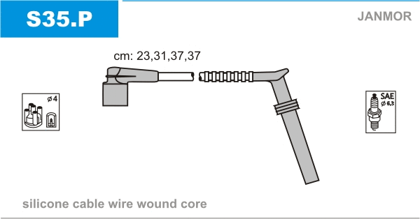 Kit de câbles d'allumage JANMOR S35.P