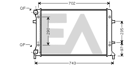 Radiateur, refroidissement du moteur EACLIMA 31R77053