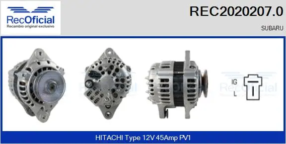Alternateur RECOFICIAL REC2020207.0