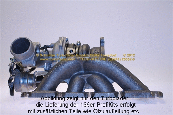 Turbocompresseur, suralimentation SCHLÜTTER TURBOLADER 166-06040
