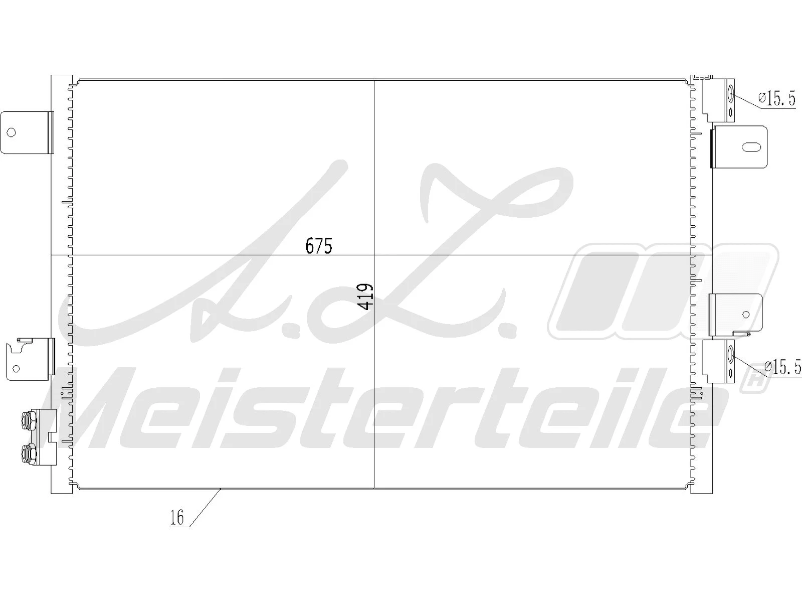 Condenseur, climatisation A.Z. Meisterteile AZMT-45-030-1244