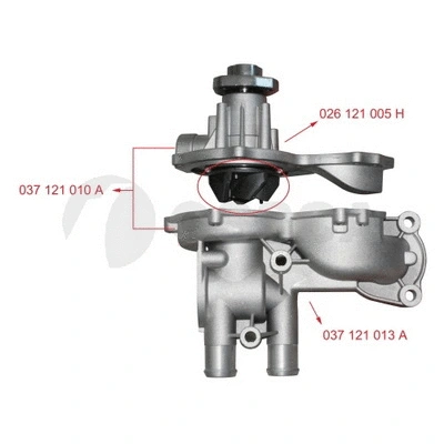 Pompe à eau, refroidissement du moteur OSSCA 00994