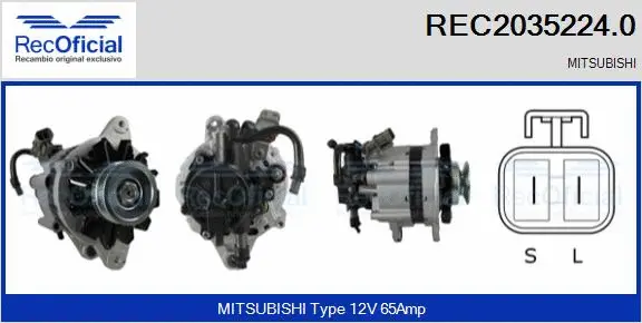 Alternateur RECOFICIAL REC2035224.0