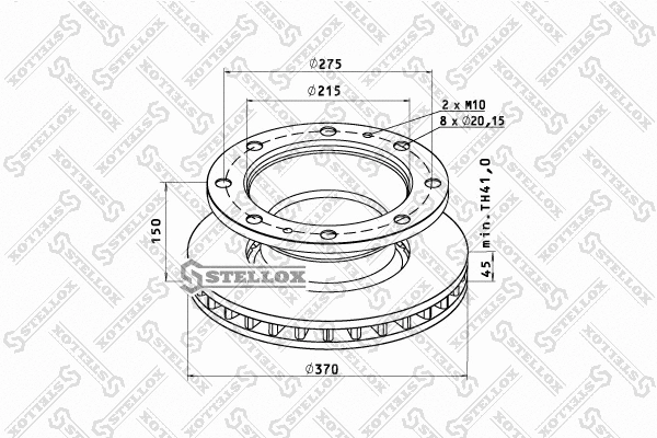 Disque de frein STELLOX 85-00781-SX