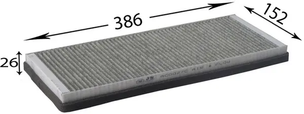 Filtre, air de l'habitacle JS ASAKASHI AC0027C