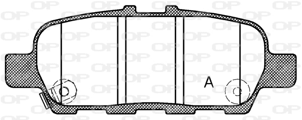 Kit de plaquettes de frein, frein à disque OPEN PARTS BPA0876.31