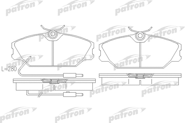 Kit de plaquettes de frein, frein à disque PATRON PBP406