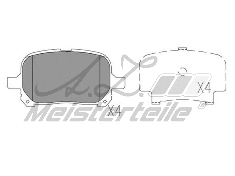 Kit de plaquettes de frein, frein à disque A.Z. Meisterteile AZMT-44-022-2268