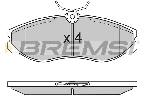 Kit de plaquettes de frein, frein à disque BREMSI BP2624