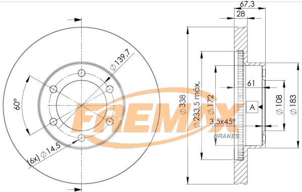 Disque de frein FREMAX BD-2918