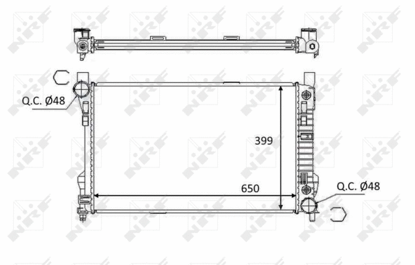 Radiateur, refroidissement du moteur NRF 58390