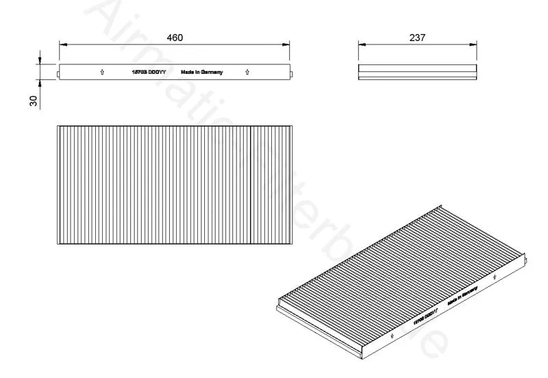 Filtre, air de l'habitacle AIRMATIC Filterbau IF1570B