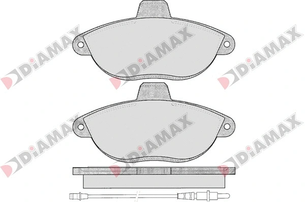 Kit de plaquettes de frein, frein à disque DIAMAX N09057