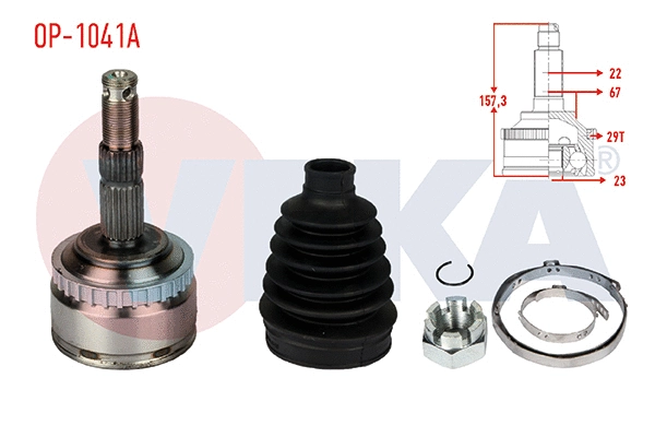 Jeu de joints, arbre de transmission VEKA OP-1041A