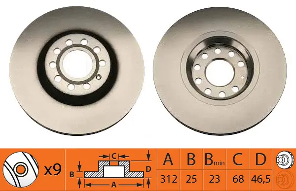 Disque de frein SB BR33129T