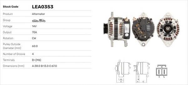 Alternateur LUSA LEA0353