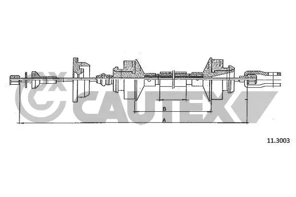 Tirette à câble, commande d'embrayage CAUTEX 035680