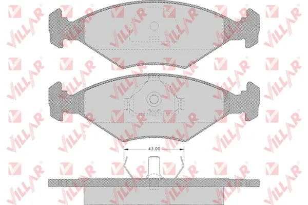 Kit de plaquettes de frein, frein à disque VILLAR 626.0632