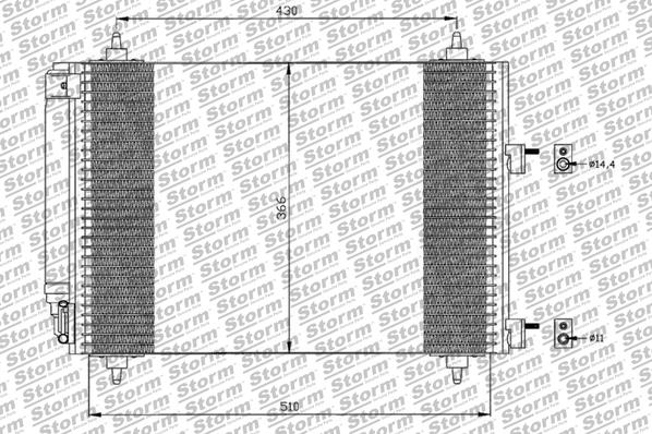 Condenseur, climatisation STORM QUALITY PARTS 79701