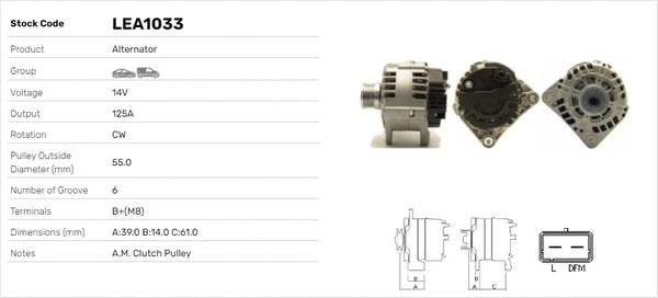 Alternateur LUSA LEA1033
