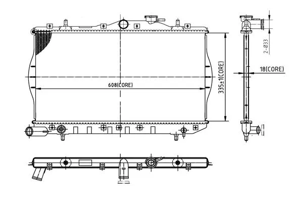Radiateur, refroidissement du moteur ORDONEZ 2066065