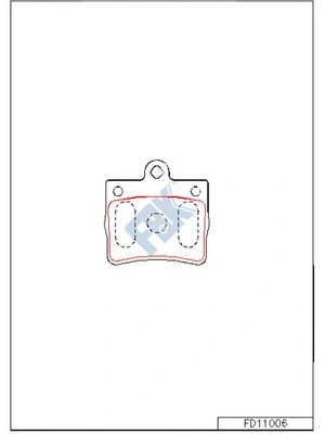 Kit de plaquettes de frein, frein à disque FBK FD11006