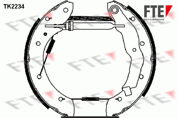 Jeu de mâchoires de frein FTE 9110027