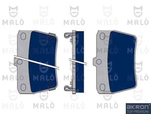 Kit de plaquettes de frein, frein à disque AKRON-MALÒ 1050170