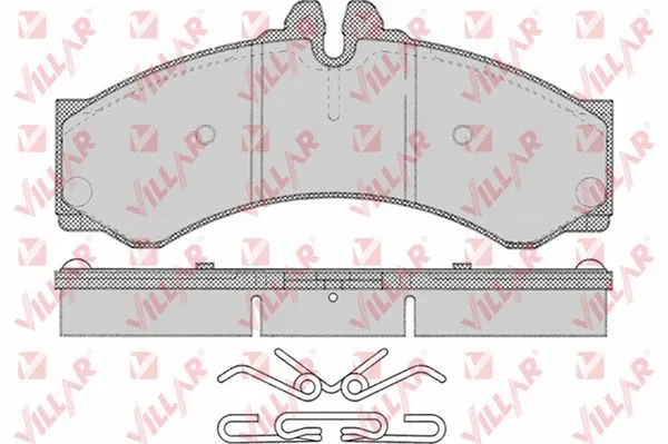 Kit de plaquettes de frein, frein à disque VILLAR 626.0633