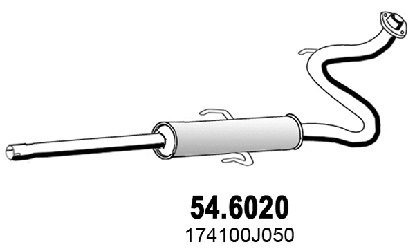 Silencieux central ASSO 54.6020