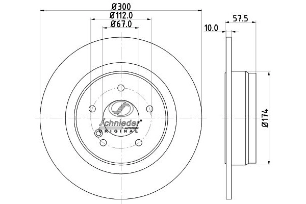 Disque de frein SCHNIEDER AUTOTECH BZS55.00062