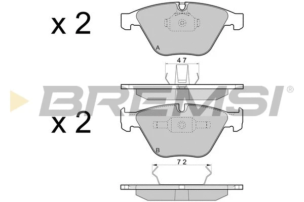 Kit de plaquettes de frein, frein à disque BREMSI BP3454