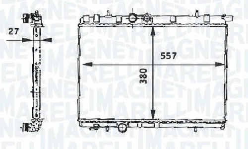 Radiateur, refroidissement du moteur MAGNETI MARELLI - BR RMM376717531