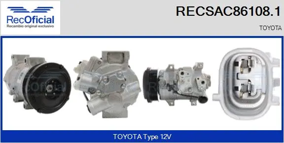 Compresseur, climatisation RECOFICIAL RECSAC86108.1