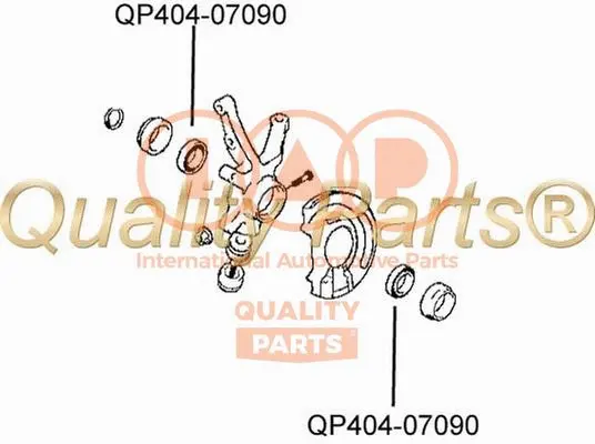 Bague d'étanchéité, moyeu de roue IAP QUALITY PARTS 404-07090