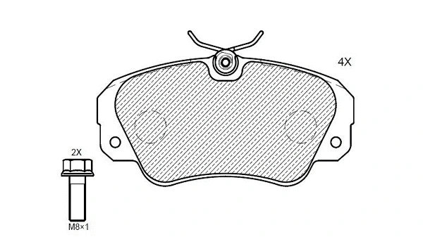 Kit de plaquettes de frein, frein à disque KLAXCAR FRANCE 24684z