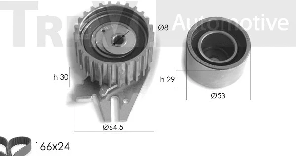 Kit de courroie crantée TREVI AUTOMOTIVE KD1223