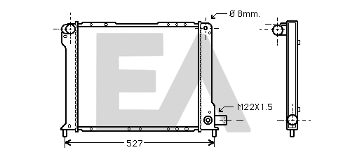 Radiateur, refroidissement du moteur EACLIMA 31R25024