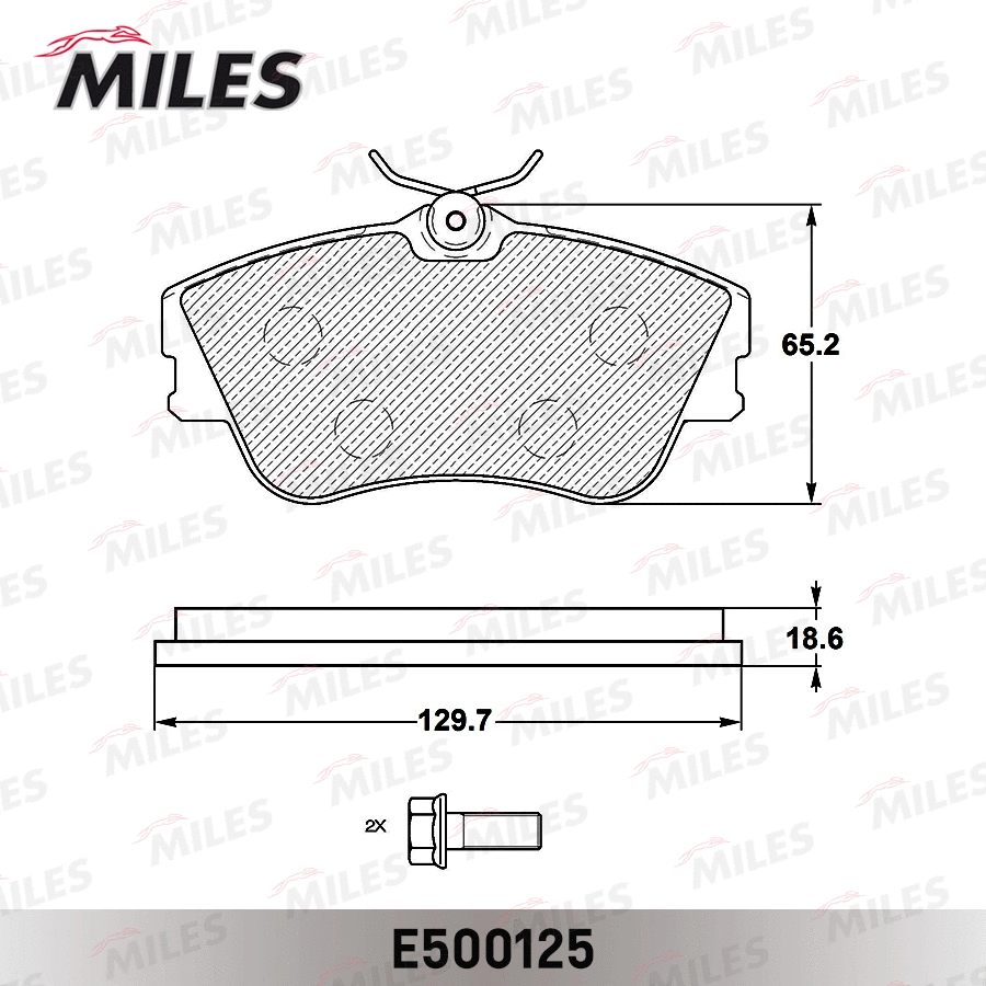 Kit de plaquettes de frein, frein à disque MILES E500125