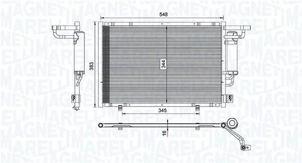 Condenseur, climatisation MAGNETI MARELLI 350203100600