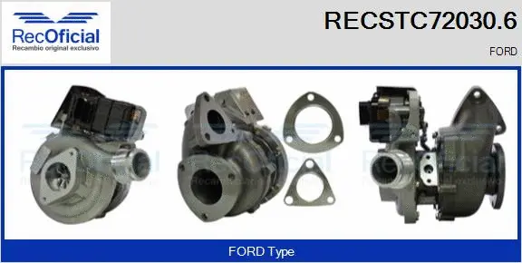 Turbocompresseur, suralimentation RECOFICIAL RECSTC72030.6