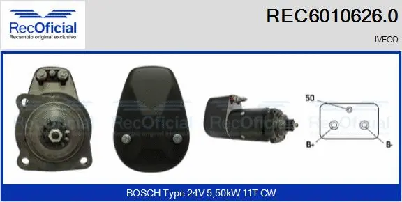 Démarreur RECOFICIAL REC6010626.0