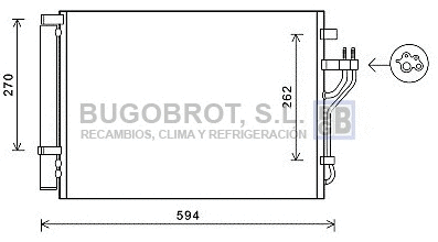 Condenseur, climatisation BUGOBROT 62-HY5280